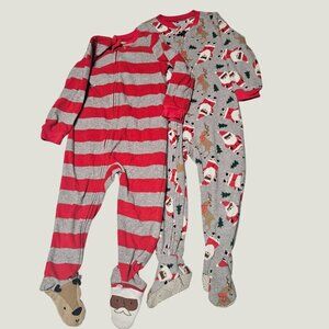 2-Pack Just One You By Carters Toddler Fleece Footed Pajamas 3T Winter Design